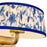 Kuzco Scout 7" Gold Vanity Light, Gold/Blue Linen
