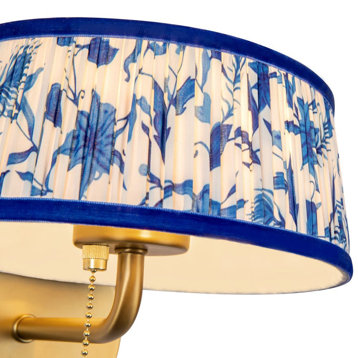 Kuzco Scout 7" Gold Vanity Light, Gold/Blue Linen