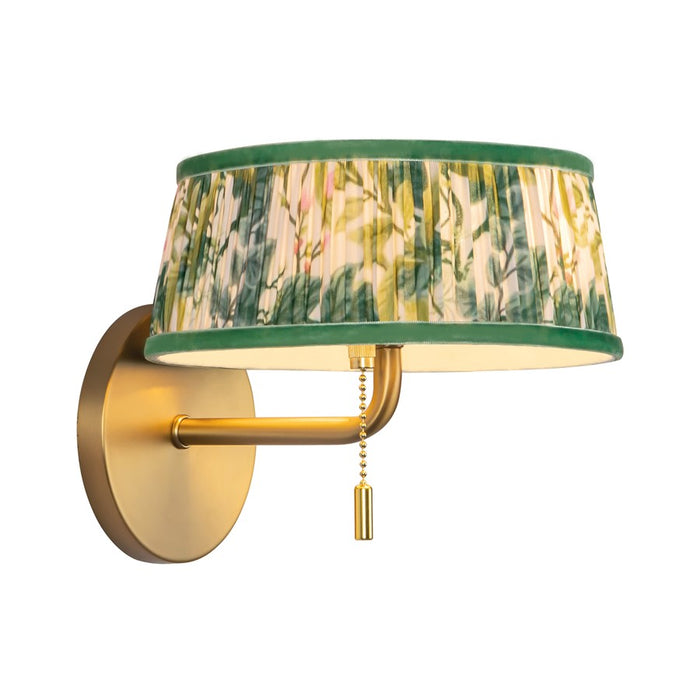 Kuzco Scout 7" Gold Vanity Light, Gold/Green Linen