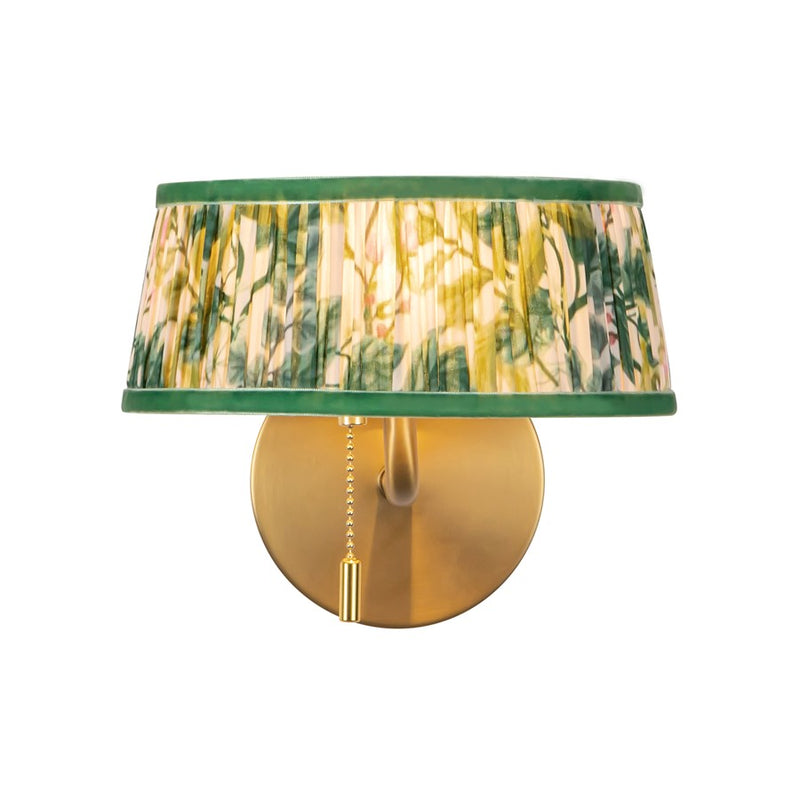Kuzco Scout 7" Gold Vanity Light, Gold/Green Linen