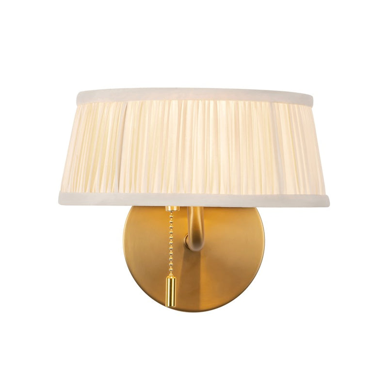 Kuzco Scout 7" Gold Bathroom Vanity Light, Brushed Gold/White Linen