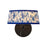 Kuzco Scout 7" Black Bathroom Vanity Light, Matte Black/Blue Linen