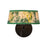 Kuzco Scout 7" Black Bathroom Vanity Light, Matte Black/Green Linen