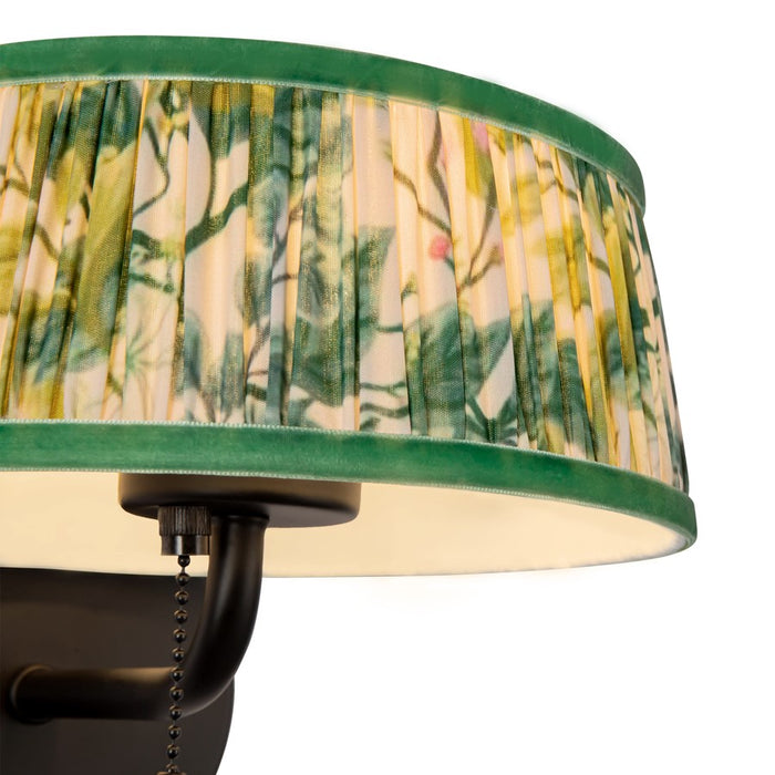 Kuzco Scout 7" Black Bathroom Vanity Light, Matte Black/Green Linen