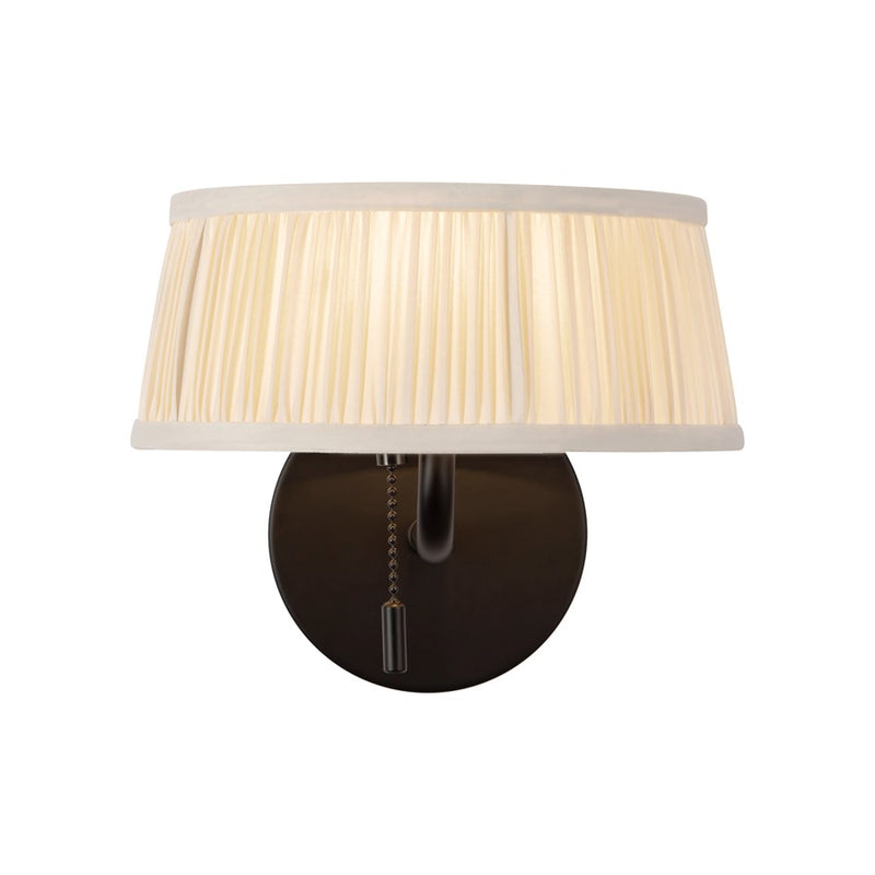 Kuzco Scout 7" Black Bathroom Vanity Light, Matte Black/White Linen