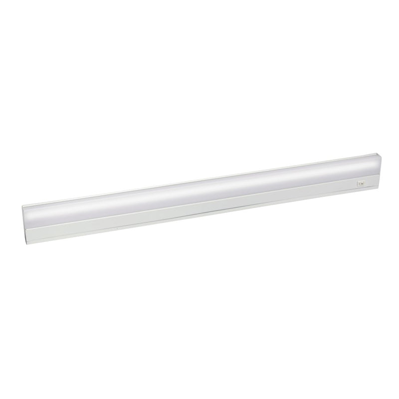 Kichler Direct Wire Fluor 33in 1-Light Linear Under Cabinet Light | Utilitarian White Steel Frosted | Kitchen & Workspace Task Light | Model 10043WH