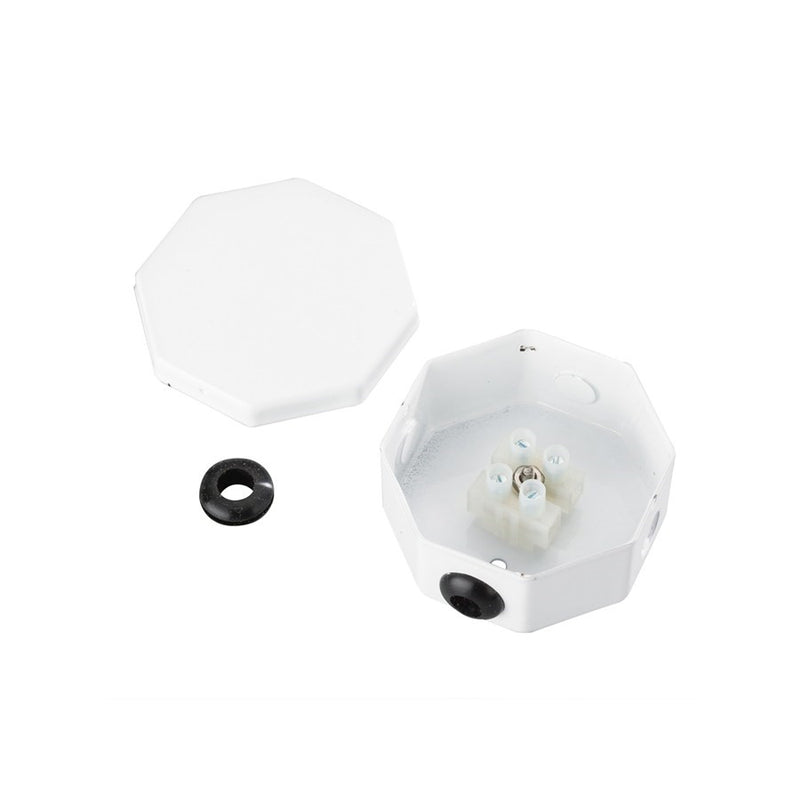 Kichler Splice Box Assembly White | Aluminum | Low Voltage Connections | 2.25 x 2.25 x 1 in | Model 10189WH