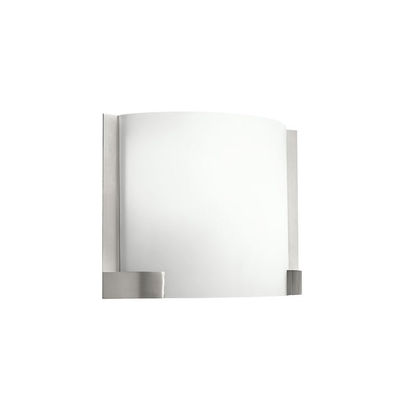 Kichler Wall Sconce LED 13x9.5", Brushed Nickel, White Acrylic