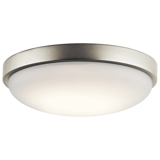 Kichler Flush Mount LED 11.5x3", Brushed Nickel, White Acrylic