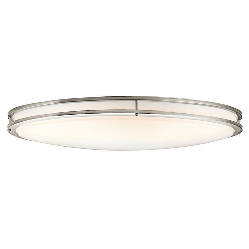 Kichler Avon 32in LED Flush Mount | Transitional Brushed Nickel | Hallway & Bedroom Ceiling Light | 900 Lumens 3000K Dimmable | Model 10789NILED