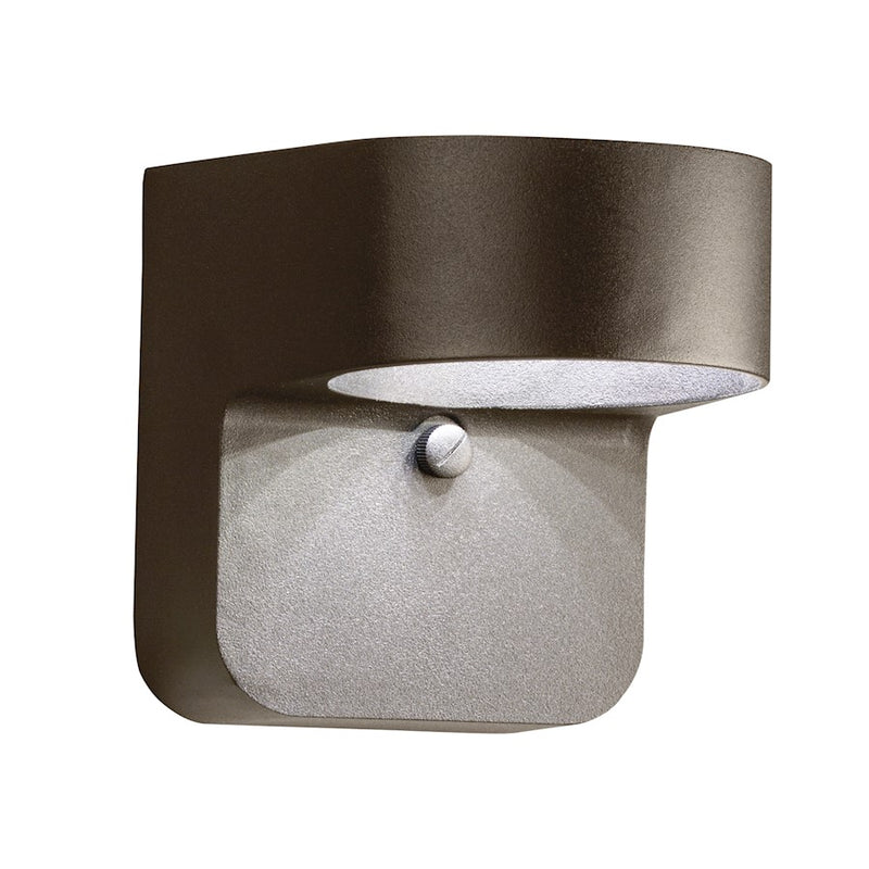 Kichler Outdoor Wall 1Lt LED 5x5.5", Textured Architectural Bronze