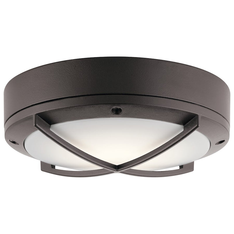 Kichler Outdoor Wall/Ceiling LED 9x3.25", Text Arch Bronze, White