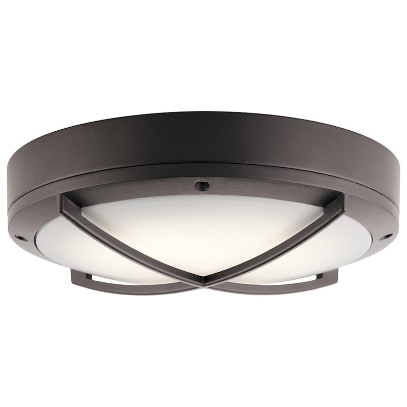 Kichler Outdoor Wall/Ceiling LED 11x3.5", Text Arch Bronze, White