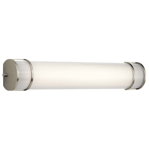 Kichler Linear Bath 24" LED, Brsh Nickel, White Text Polycarbonate