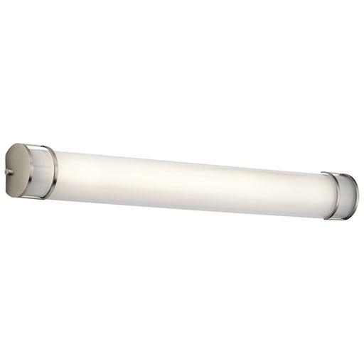 Kichler Linear Bath 36in LED, Brsh Nickel, White Text Polycarbonate