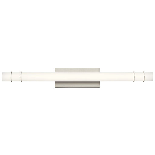 Kichler Korona 36in 1-Light Linear Bath | Transitional Brushed Nickel LED | Bathroom Vanity | 37 x 4 x 5 in | Model 11254NILED