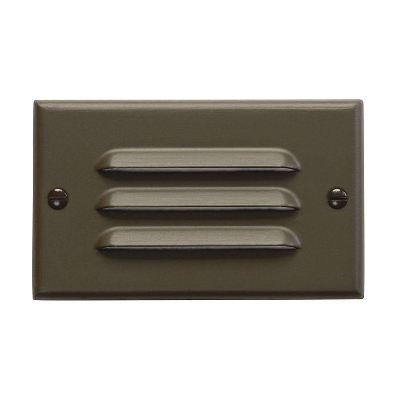 Kichler Step and Hall 4.5in LED Step Light | Horizontal Louver Architectural Bronze | Hallways & Stairs | 3000K 30 Lumens Integrated | Model 12600AZ