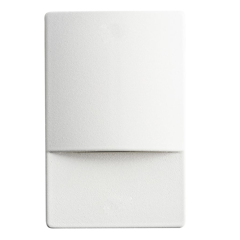 Kichler Step and Hall Light 5in 1-Light LED Step Light | Dimmable White Aluminum | Hallways & Stairways | 5 x 2 x 3.25 in | Model 12676WH