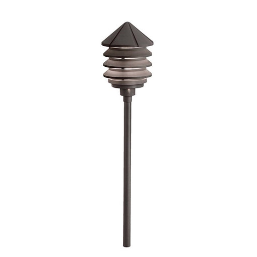 Kichler Six Groove 10in Landscape Path Light | Textured Architectural Bronze Aluminum & Clear Polycarbonate | Walkway & Garden | Model 15005AZT