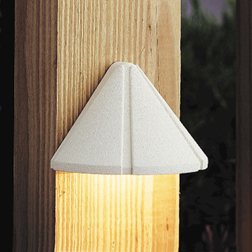 Kichler Six Groove Deck 1-Light 12V Landscape Light | Transitional Textured White Aluminum | Walkway & Step Accent | 4 x 2.5 in | Model 15065WHT