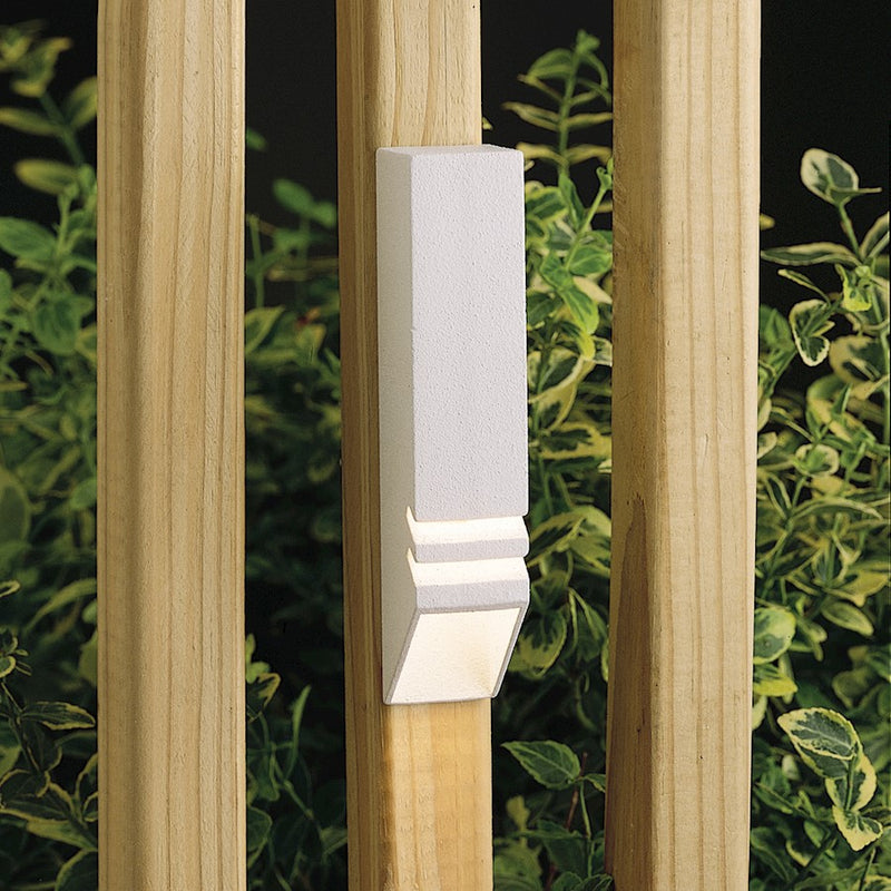 Kichler Deck Rail 1-Light Landscape Light | Contemporary Textured White Aluminum | Deck & Patio Step Lighting | 1.25 x 1.25 x 6 in | Model 15066WHT