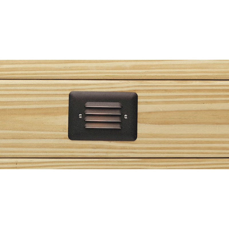 Kichler Step Light | 1-Light 12V | Textured Architectural Bronze Aluminum | White Acrylic Lens | 5 x 3.5 in | Model 15072AZT