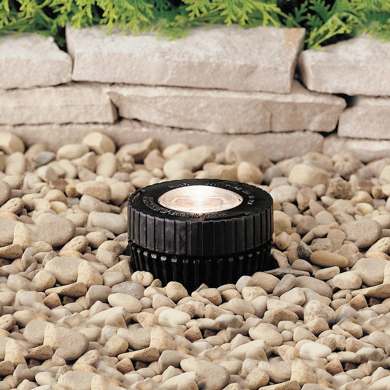 Kichler In-Ground Mini Well Light 1-Light 12V | Black Thermoplastic Composite | Landscape & Accent Lighting | 4 x 5 in | Model 15190BK