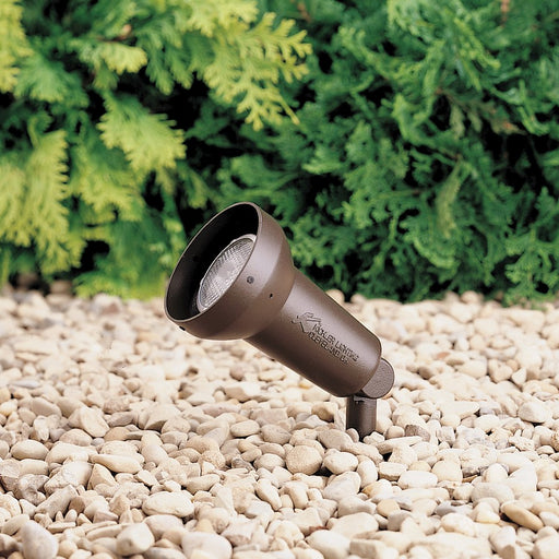 Kichler HID Accent 9in 1-Light Accent Light | Textured Architectural Bronze and Tempered Glass | Garden & Facade | 6 x 10 x 9 in | Model 15230AZT