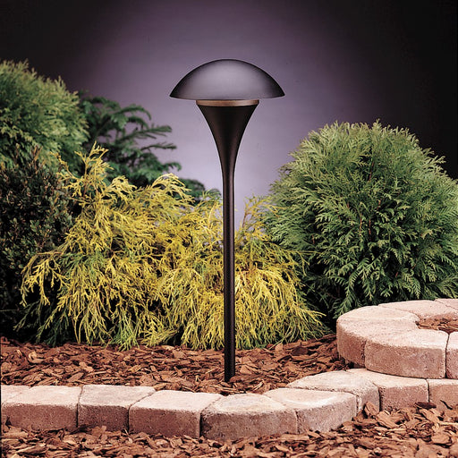 Kichler Eclipse 9in 1-Light Path Light | Contemporary Textured Black Aluminum | Landscape & Patio | 9 x 25 in | Model 15236BKT