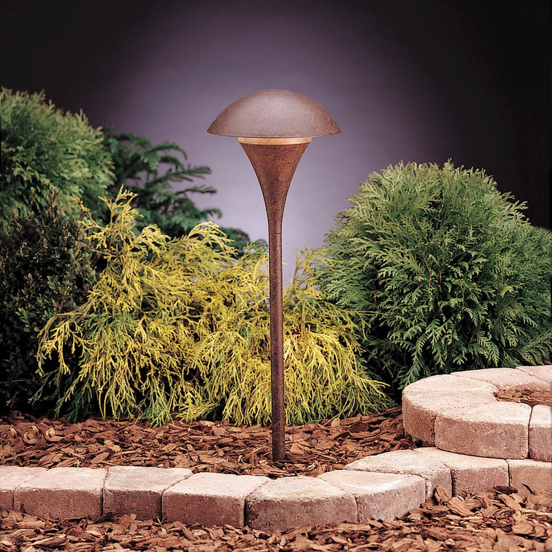Kichler Eclipse 9in 1-Light Landscape Light | Textured Tannery Bronze Aluminum | Outdoor Path & Patio | 9 x 25 in | Model 15236TZT