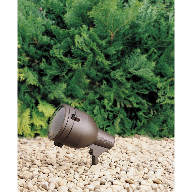 Kichler HID Accent 9in 1-Light Landscape Floodlight | Textured Architectural Bronze Aluminum | Outdoor Accent & Grazing | Model 15241AZT