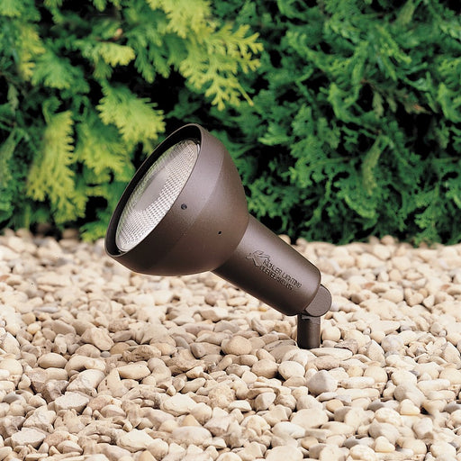 Kichler HID 8in 1-Light Accent Light | Textured Architectural Bronze and Clear Glass | Uplighting & Downlighting | Model 15250AZT