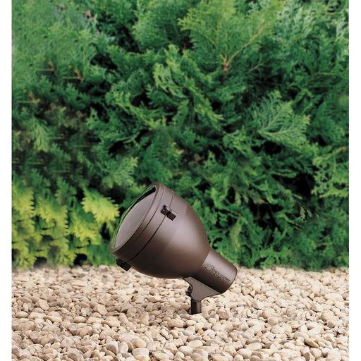 Kichler HID Accent 1-Light Landscape Light | Textured Architectural Bronze and Tempered Clear Glass | Garden & Walkway Uplight | Model 15251AZT