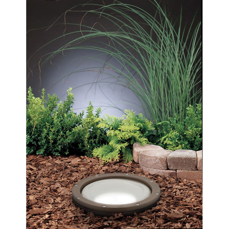Kichler HID In-Ground 1-Light Well Light | Architectural Bronze Tempered Clear Glass | Landscape & Accent | 10 x 13 in | Model 15295AZ