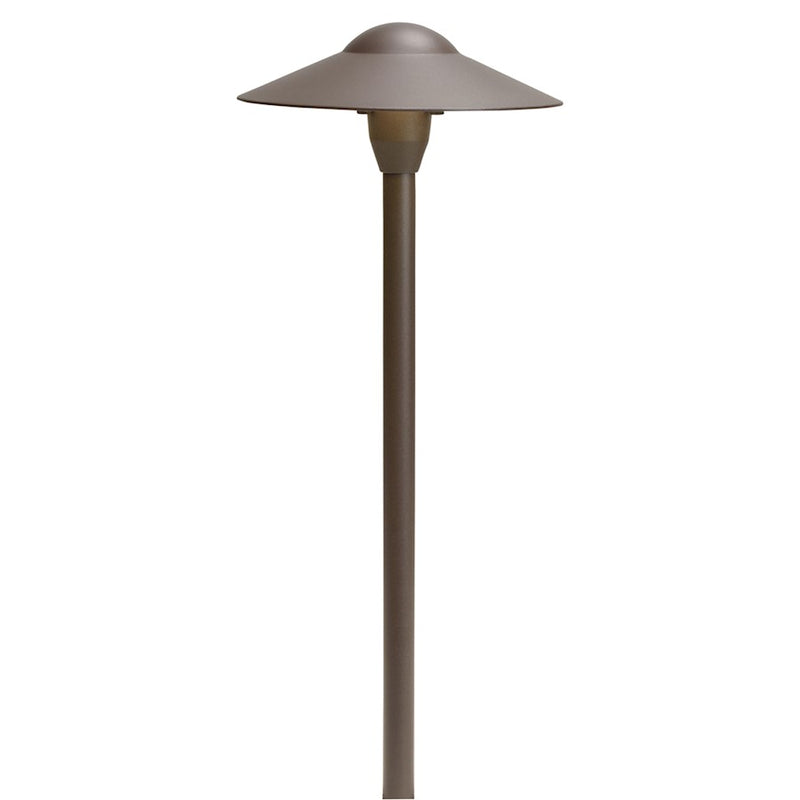 Kichler Path & Spread 21in 1-Light Landscape Path Light | Contemporary Textured Architectural Bronze Aluminum | Walkway & Garden | Model 15310AZT
