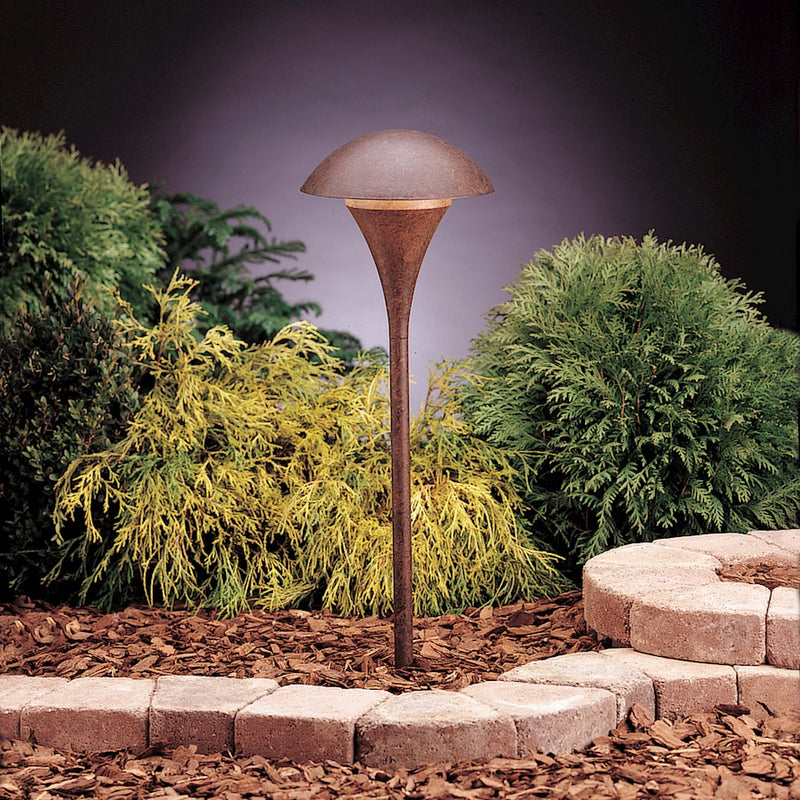 Kichler Eclipse 25in 1-Light Landscape Light | Contemporary Textured Tannery Bronze Aluminum | Path & Patio Spread | 9 x 25 in | Model 15336TZT