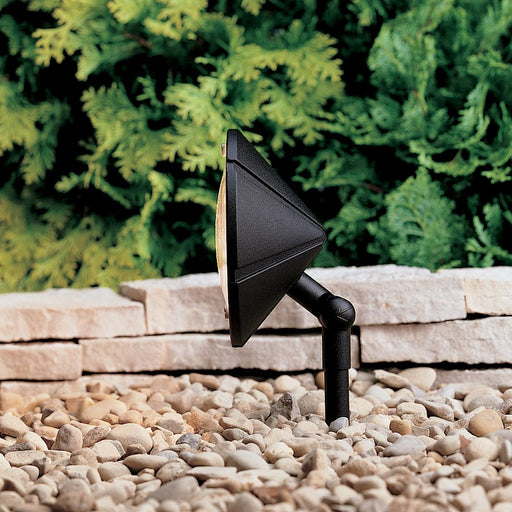 Kichler Six Groove 12in Wall Wash | Textured Black Aluminum and Clear Polycarbonate | Landscape & Garden Accent | Model 15361BKT