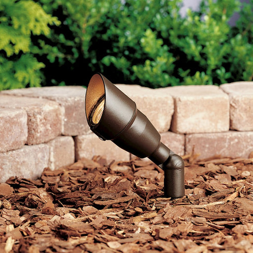 Kichler Accent 1-Light 12V Landscape Light | Textured Architectural Bronze Aluminum | Garden Spotlight & Cross-Lighting | 50W | Model 15374AZT20L