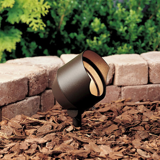 Kichler Accent 1-Light 12V Landscape Light | Textured Architectural Bronze Aluminum | Walkway & Garden Accent | 4.69 x 4.5 x 6.4 in | Model 15381AZT