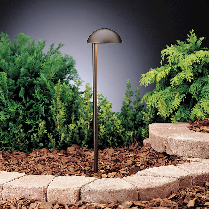 Kichler Eclipse 20in 1-Light Landscape Light | Textured Architectural Bronze Aluminum | Outdoor Path & Spread Lighting | Model 15423AZT