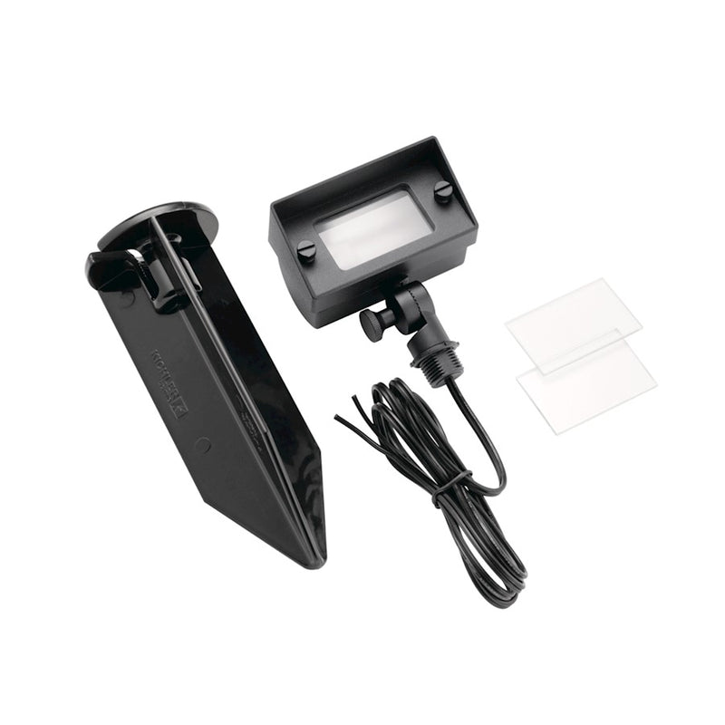 Kichler 4in Mini Flood Light | Utilitarian Textured Architectural Bronze Aluminum | Outdoor Landscape & Security | 4 x 2.75 x 3.75 in | Model 15476AZT