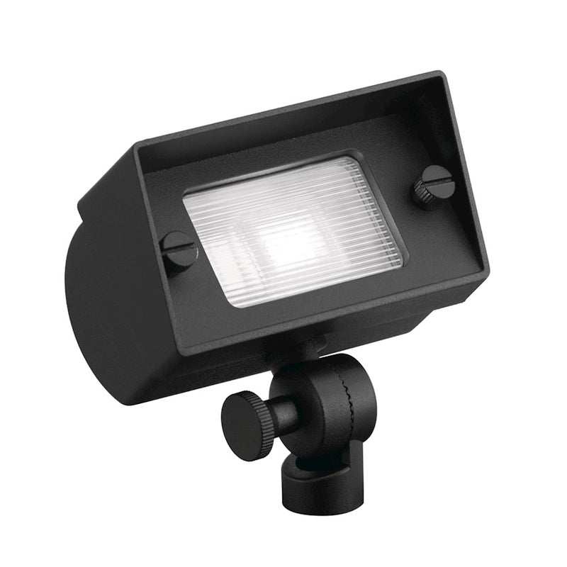 Kichler 4in Mini Flood Light | Utilitarian Textured Architectural Bronze Aluminum | Outdoor Landscape & Security | 4 x 2.75 x 3.75 in | Model 15476AZT