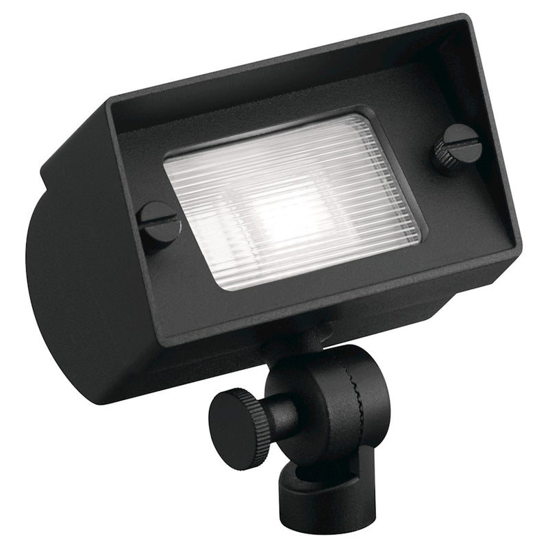Kichler 4in Mini Flood Light | Utilitarian Textured Architectural Bronze Aluminum | Outdoor Landscape & Security | 4 x 2.75 x 3.75 in | Model 15476AZT