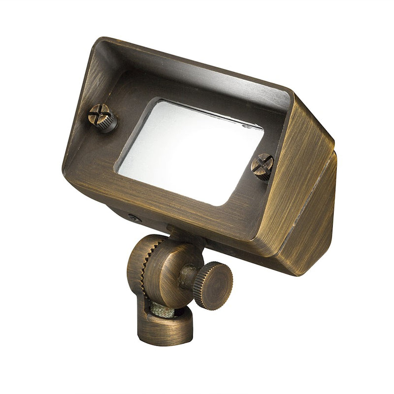 Kichler Centennial 4in 1-Light Landscape Flood Light | Brass Centennial Brass | Outdoor & Garden Accent | 4 x 2.5 x 4.25 in | Model 15476CBR