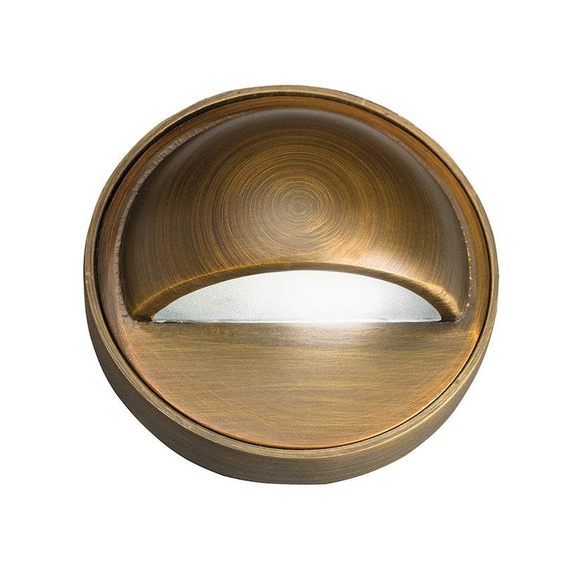 Kichler 12V Brass Deck Light | Centennial Brass and Utilitarian | Outdoor Steps & Landscape | 3.5 x 2 x 3.5 in | Model 15477CBR