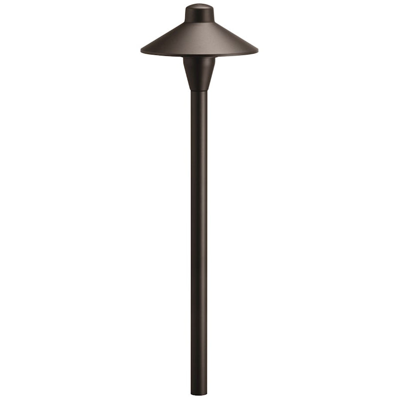 Kichler 21in Path Light | Utilitarian Textured Black Aluminum | Landscape Path & Spread Lighting | 6.75 x 6.75 x 21 in | Model 15478BKT