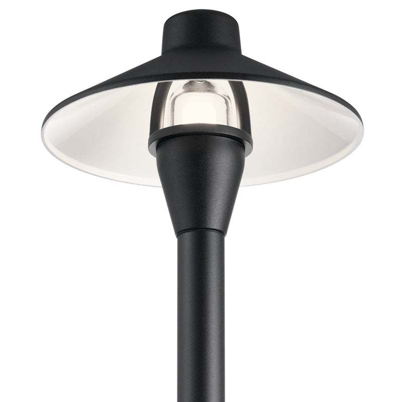 Kichler 21in Path Light | Utilitarian Textured Black Aluminum | Landscape Path & Spread Lighting | 6.75 x 6.75 x 21 in | Model 15478BKT