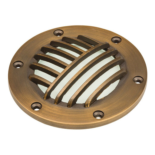 Kichler Rock Guard 4.5in Clear Glass Landscape Accessory | Centennial Brass Brass | In-Ground Fixture Protection | 4.5 x 4.5 x 1 in | Model 15482CBR