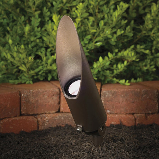 Kichler Accent 1-Light 12V Mini Accent Light | Architectural Bronze Aluminum Clear Glass | Landscape & Garden Uplight | Model 15484AZT