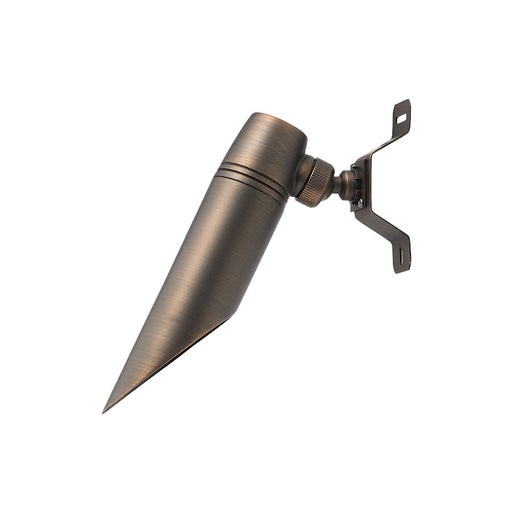 Kichler MR16 11.5in 1-Light Landscape Light | Centennial Brass and Clear Glass | Outdoor Accent & Pathway | 11.5 x 2.25 x 3.25 in | Model 15486CBR